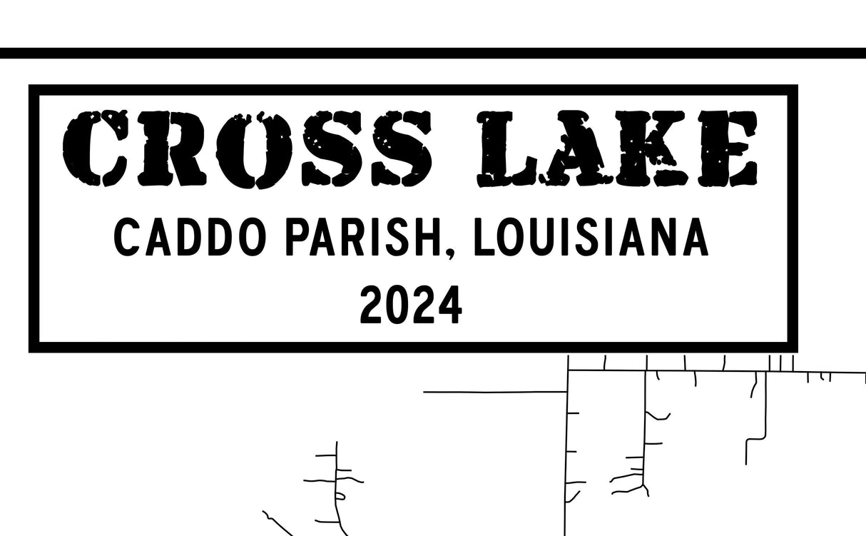 2024 Map of Cross Lake Caddo Parish Louisiana Shreveport