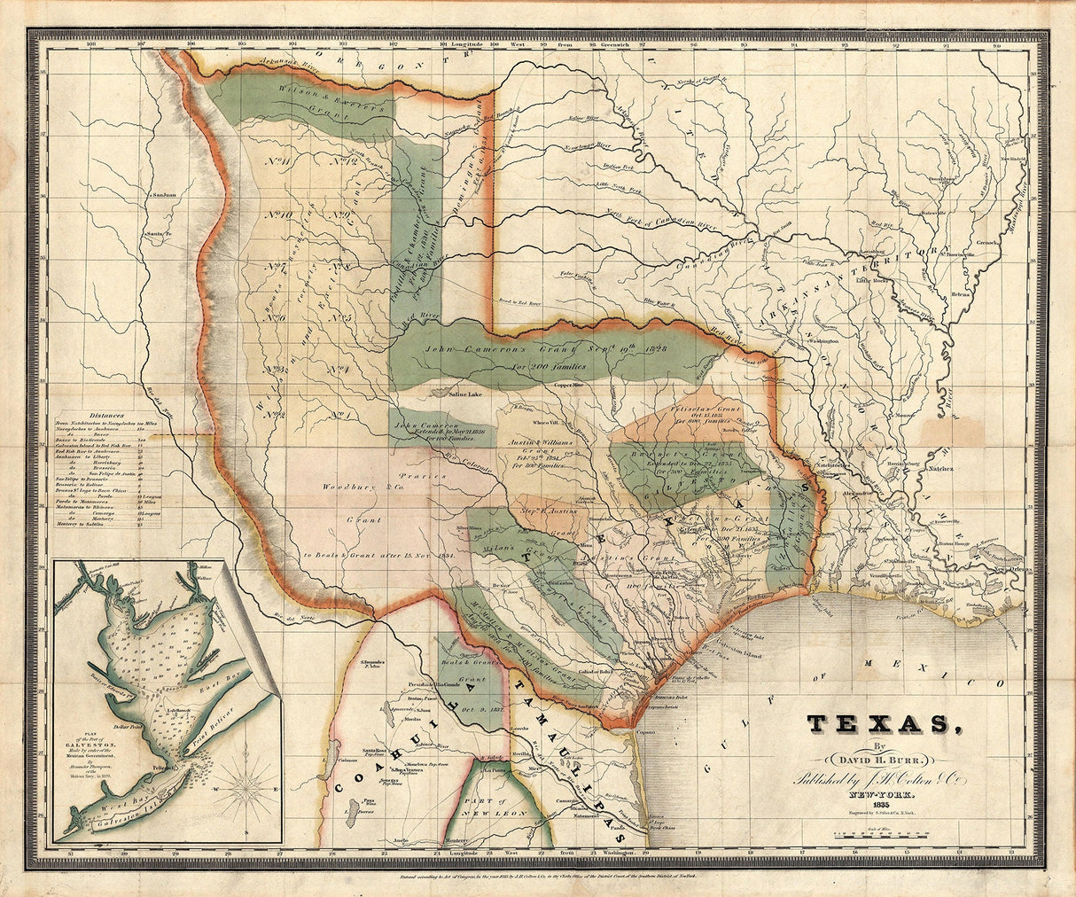 1835 Map of Texas