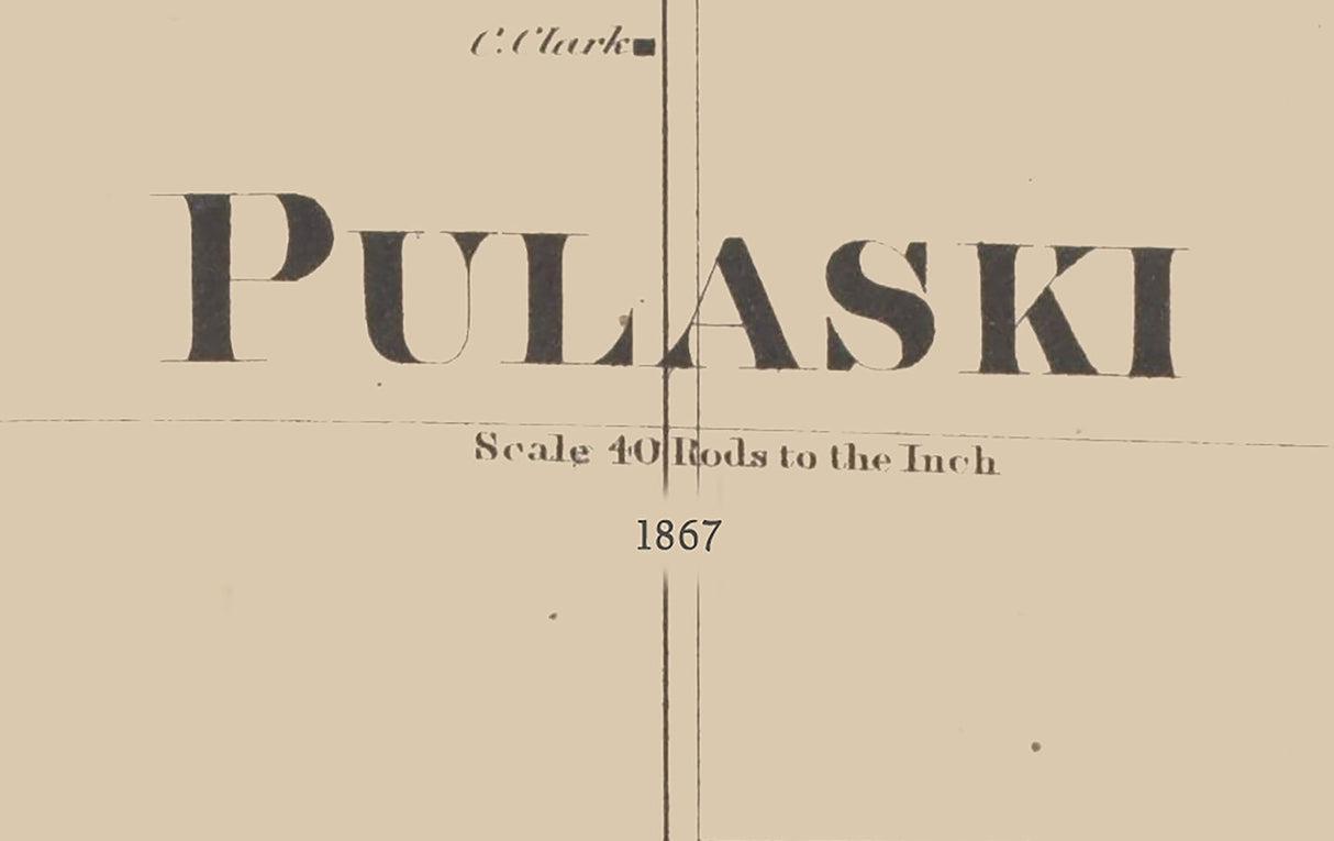 1867 Map of Pulaski Oswego County New York