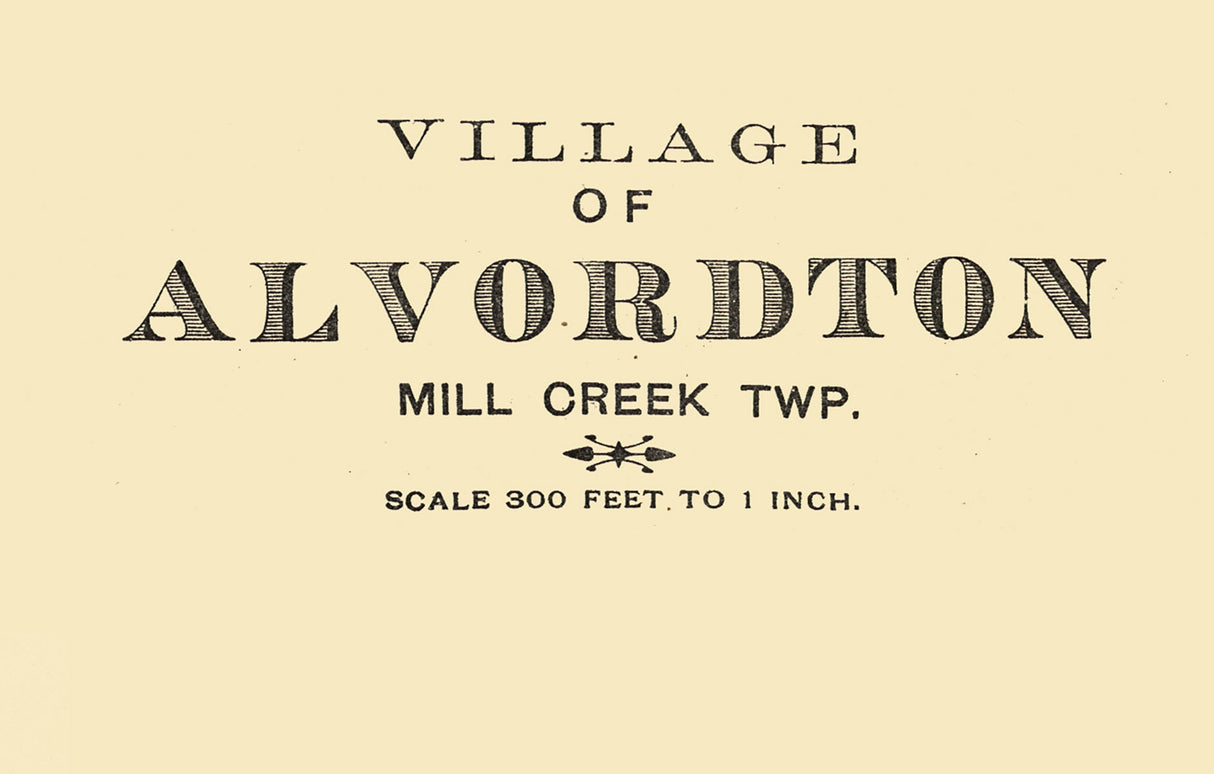 1894 Map of Alvordton Williams County Ohio
