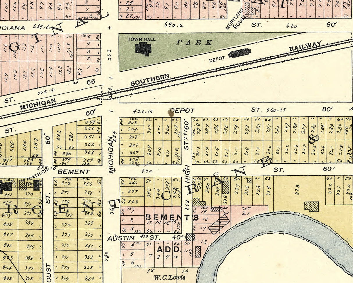 1894 Map of Edgerton Williams County Ohio