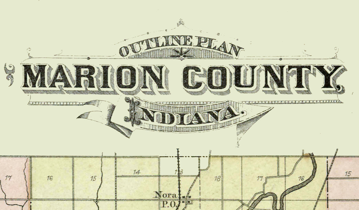1889 Map of Marion County Indiana