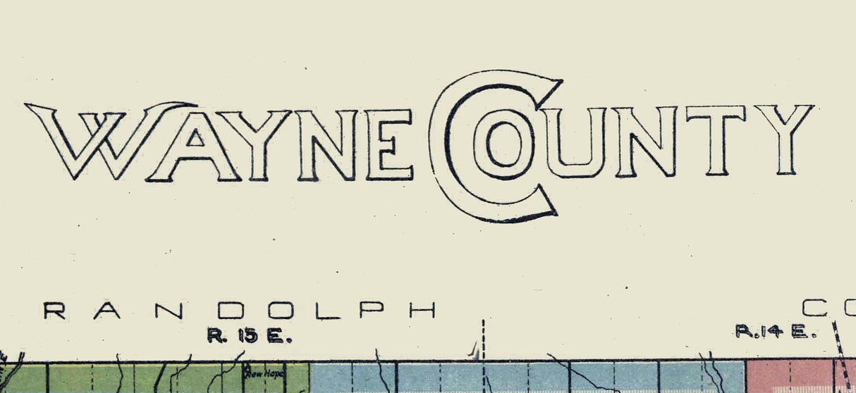 1893 Map of Wayne County Indiana