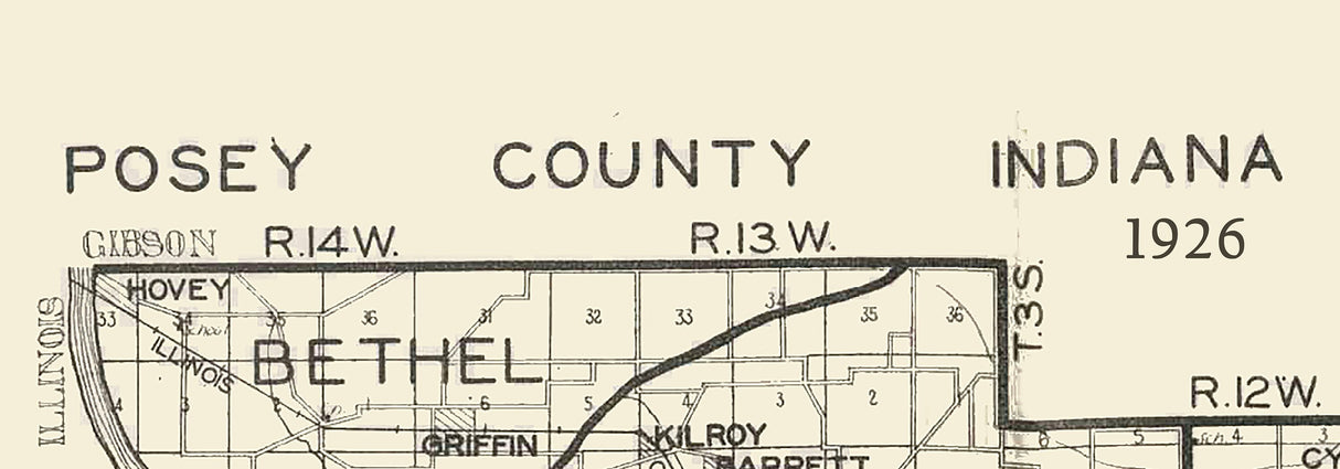 1926 Map of Posey County Indiana