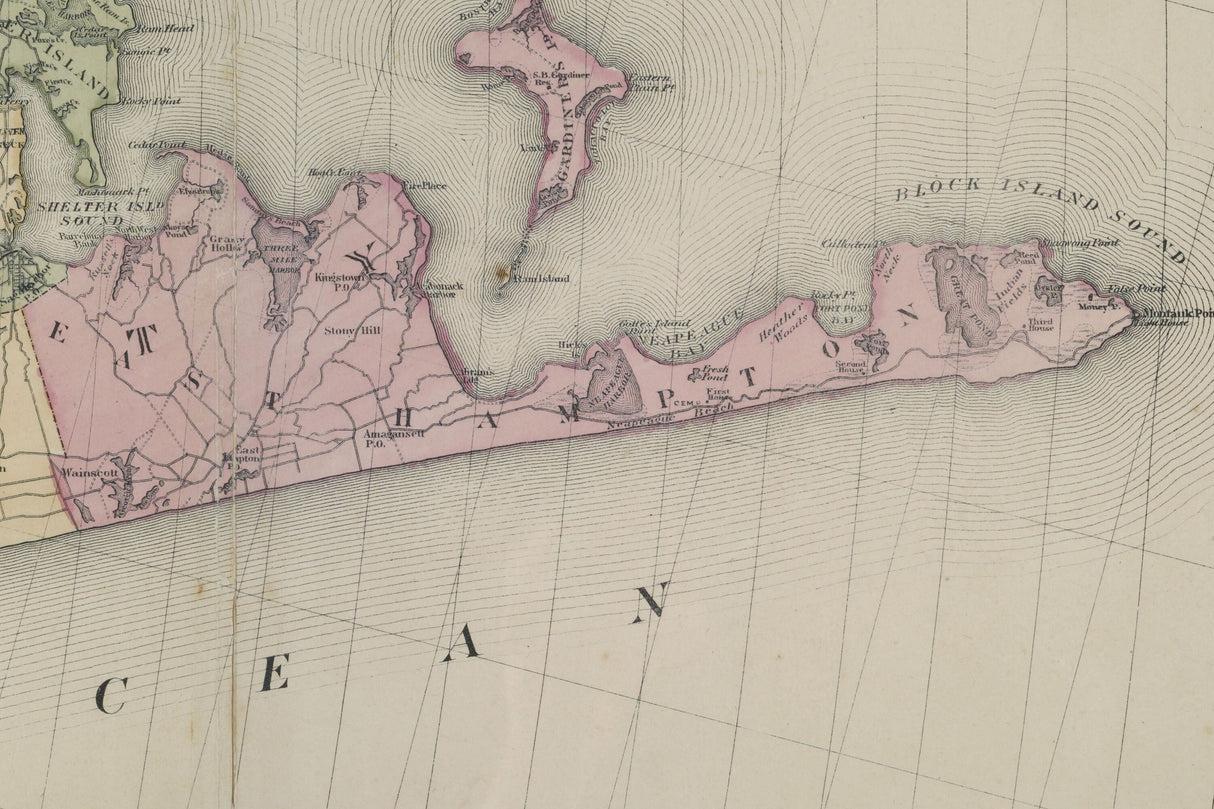 1873 Map of Long Island New York