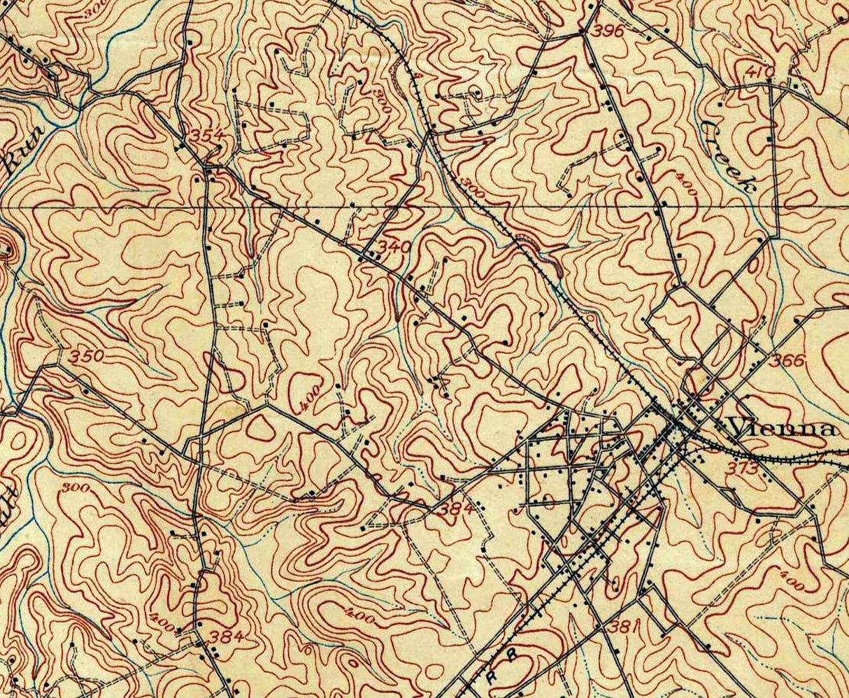 1915 Topo Map of Fairfax Virginia