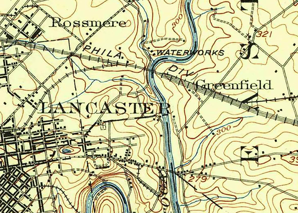 1902 Map of Lancaster Pennsylvania