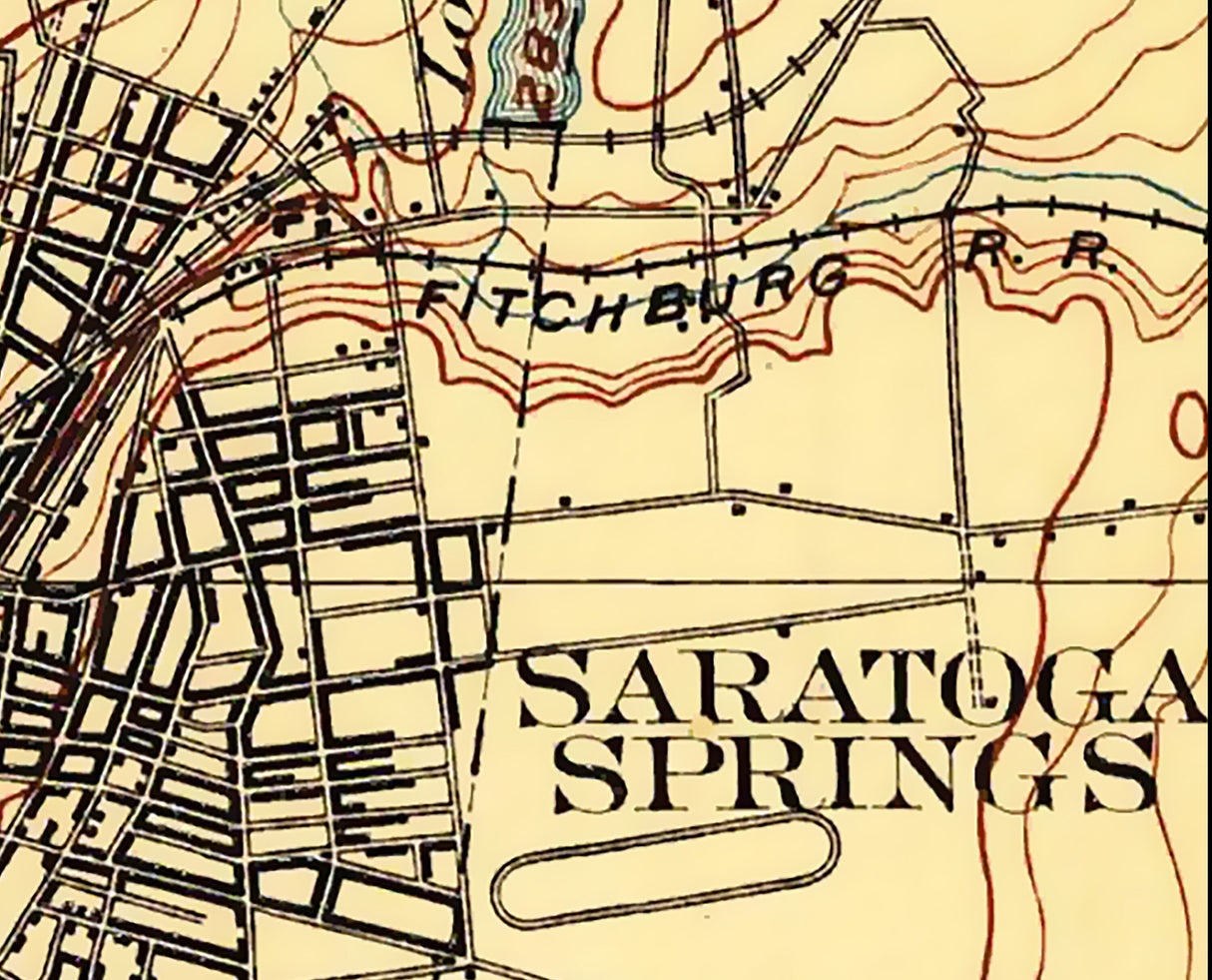 1902 Map of Saratoga Springs New York