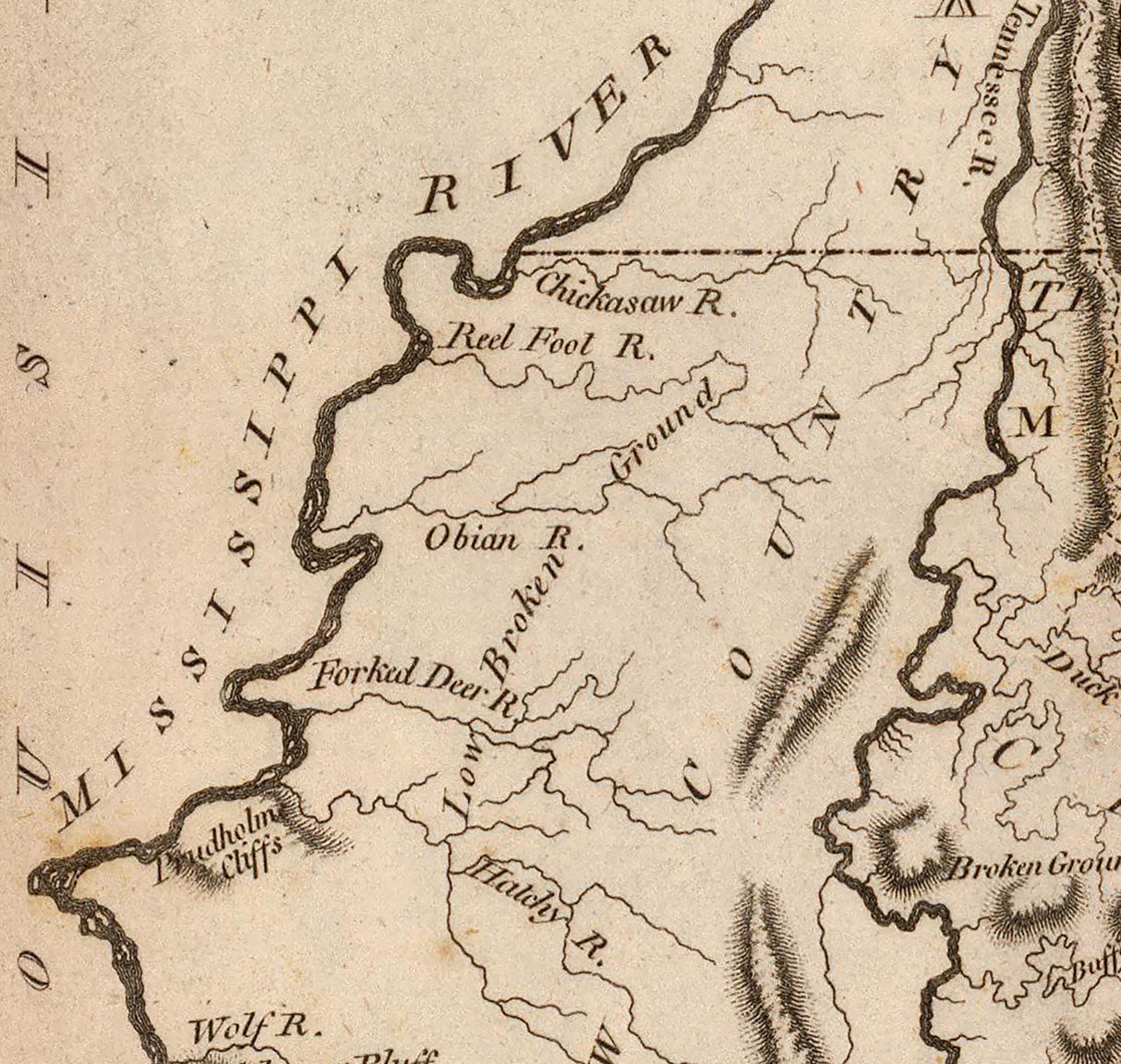 1804 Map of Tennessee