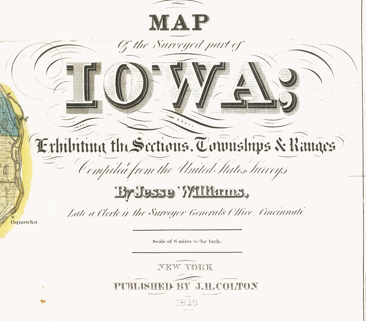 1840 Map of Iowa