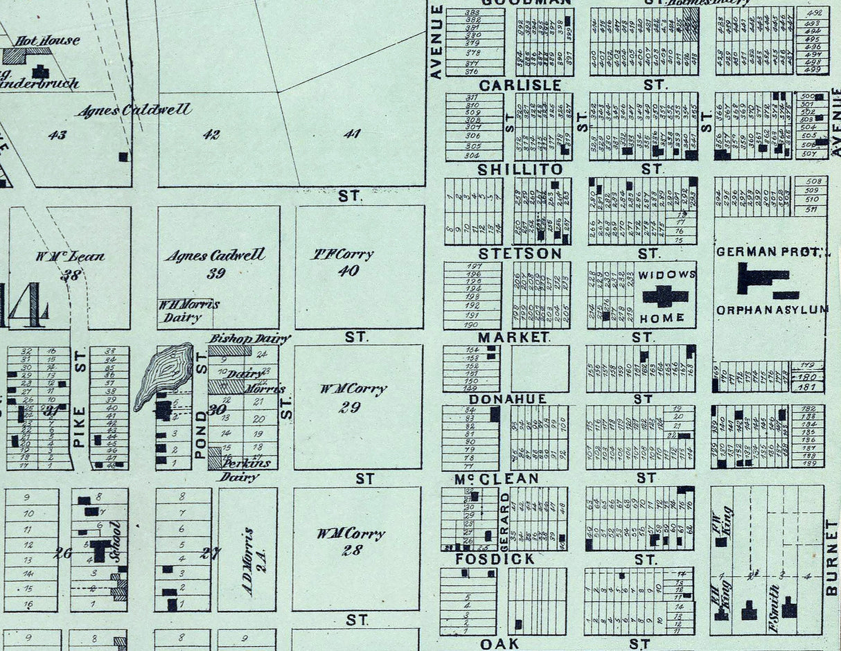 1869 Map of Corryville Hamilton County Ohio