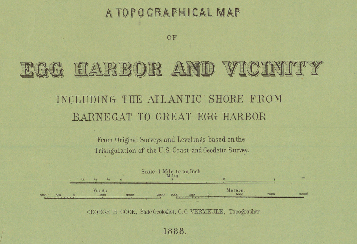 1888 Map of Egg Harbor New Jersey