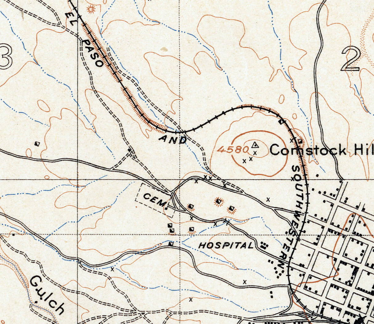 1906 Map of Tombstone Cochise County Arizona