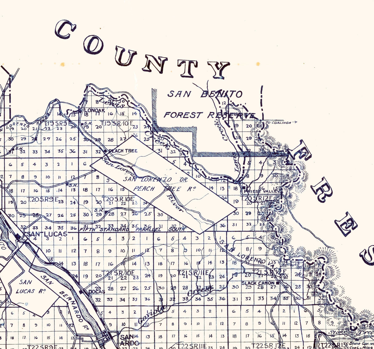 1913 Map of Monterey County California