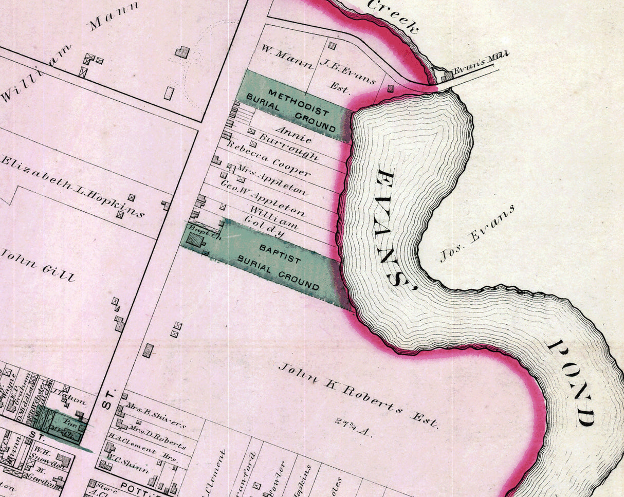 1877 Map of Haddonfield Camden County New Jersey