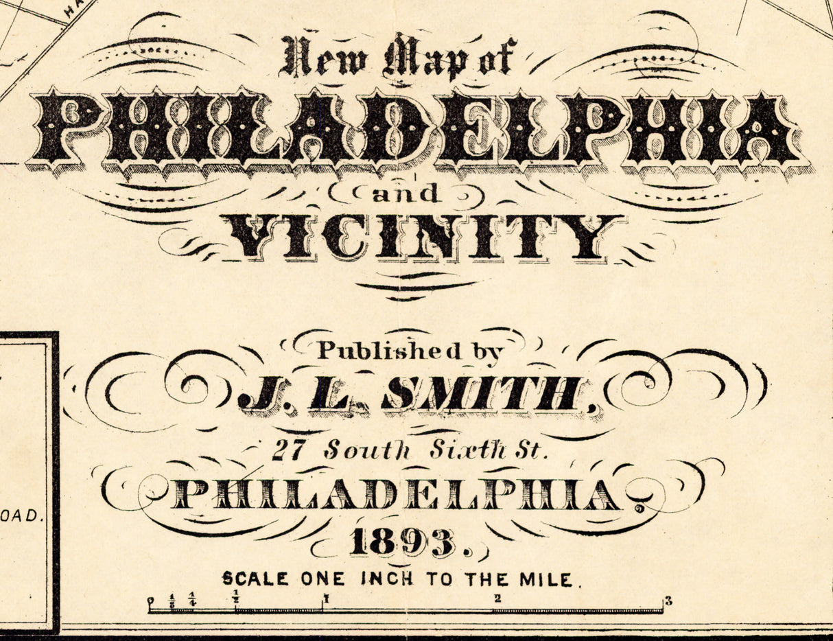 1893 Map of Philadephia Pennsylvania