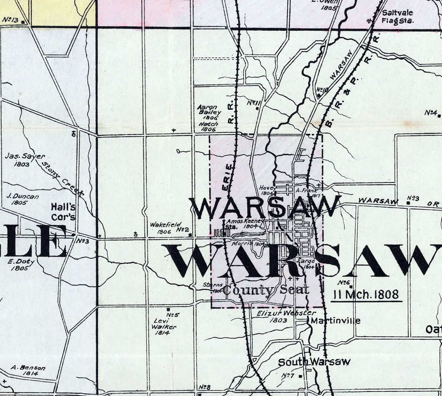 1902 Map of Wyoming County New York