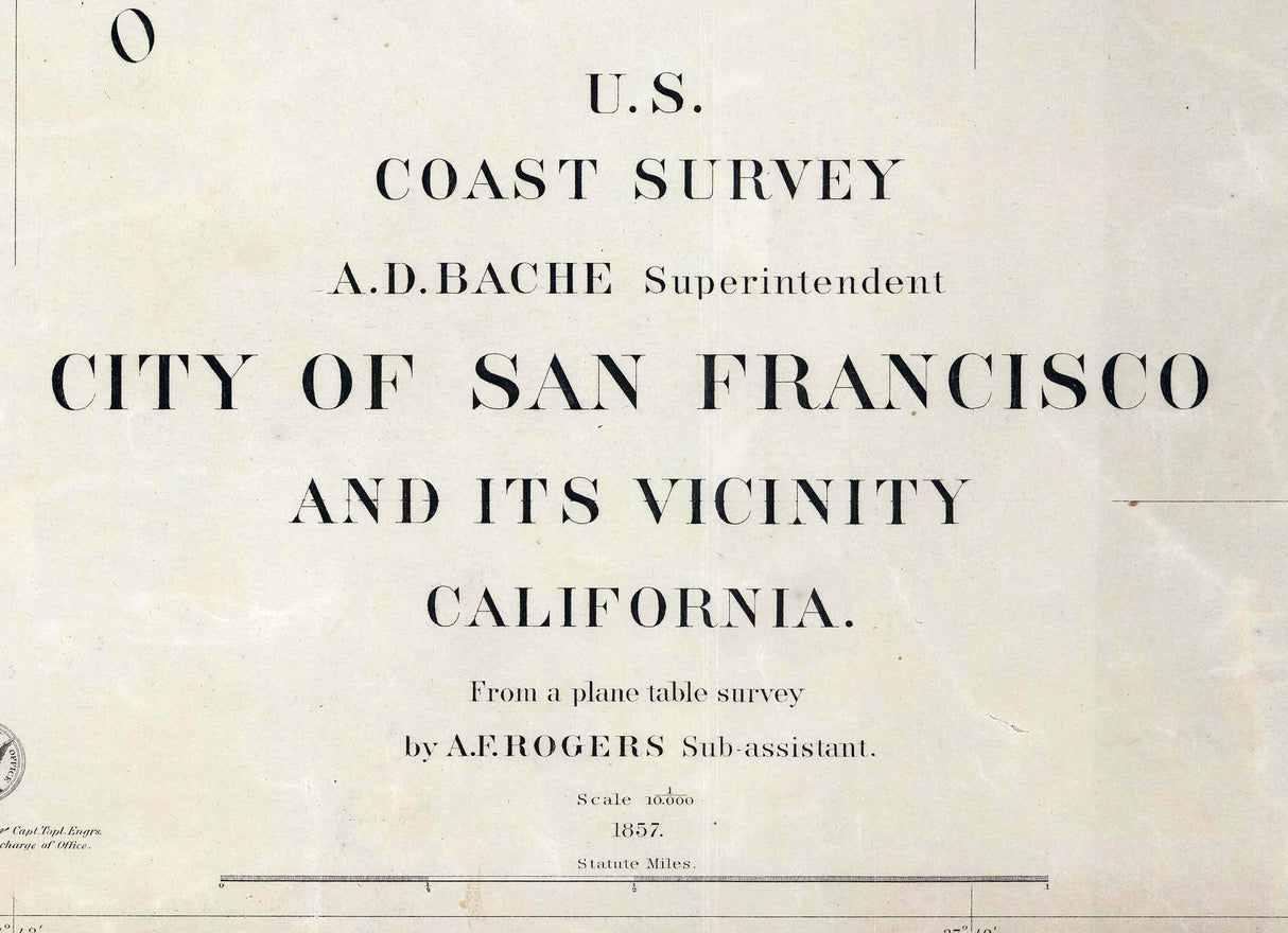 1857 Map of San Francisco California