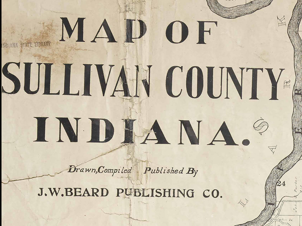 1924 Map of Sullivan County Indiana