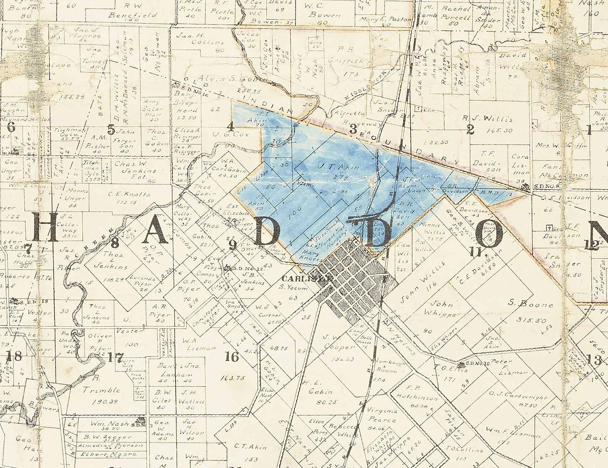 1924 Map of Sullivan County Indiana