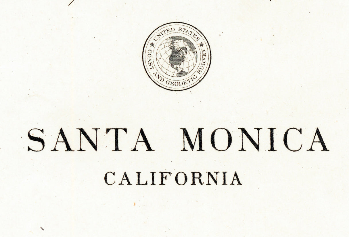 1876 Nautical Chart of Santa Monica California
