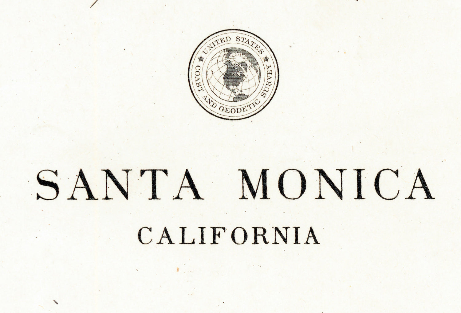 1876 Nautical Chart of Santa Monica California