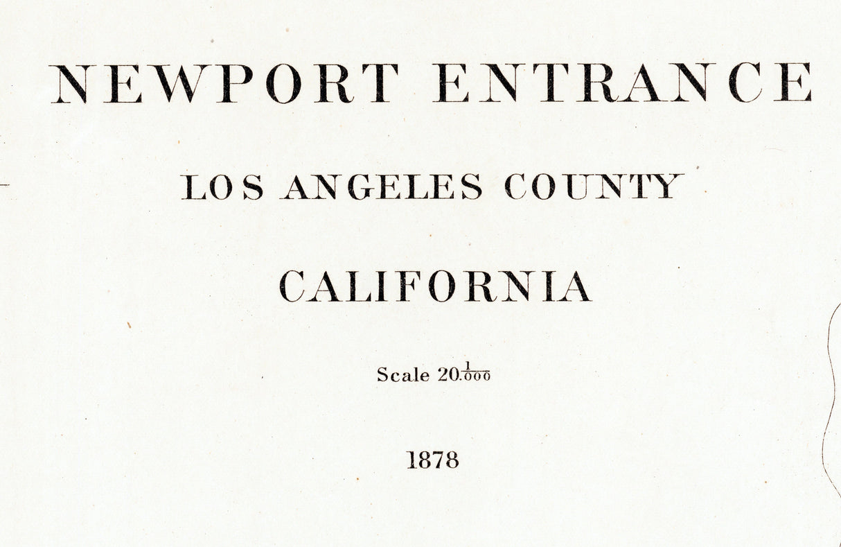 1878 Nautical Chart of Newport Entrance Newport Bay California