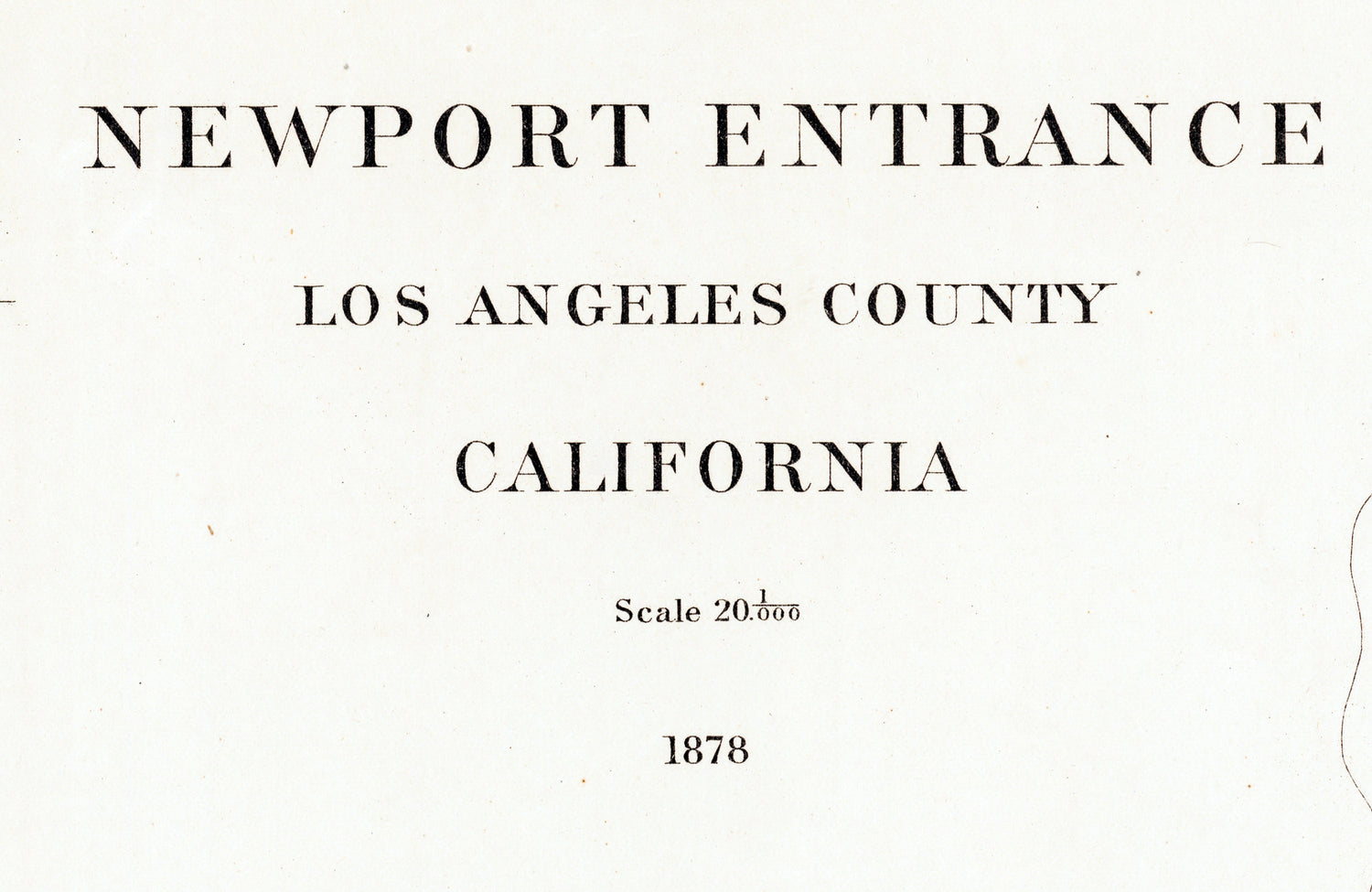 1878 Nautical Chart of Newport Entrance Newport Bay California