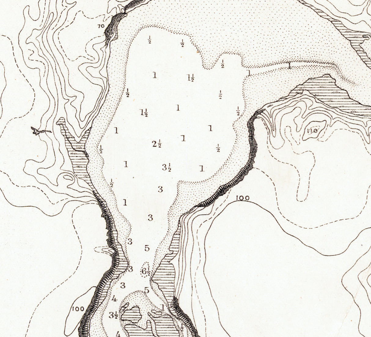1878 Nautical Chart of Newport Entrance Newport Bay California