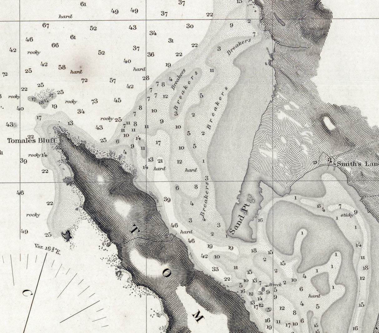 1878 Nautical Chart of Tomales Bay California