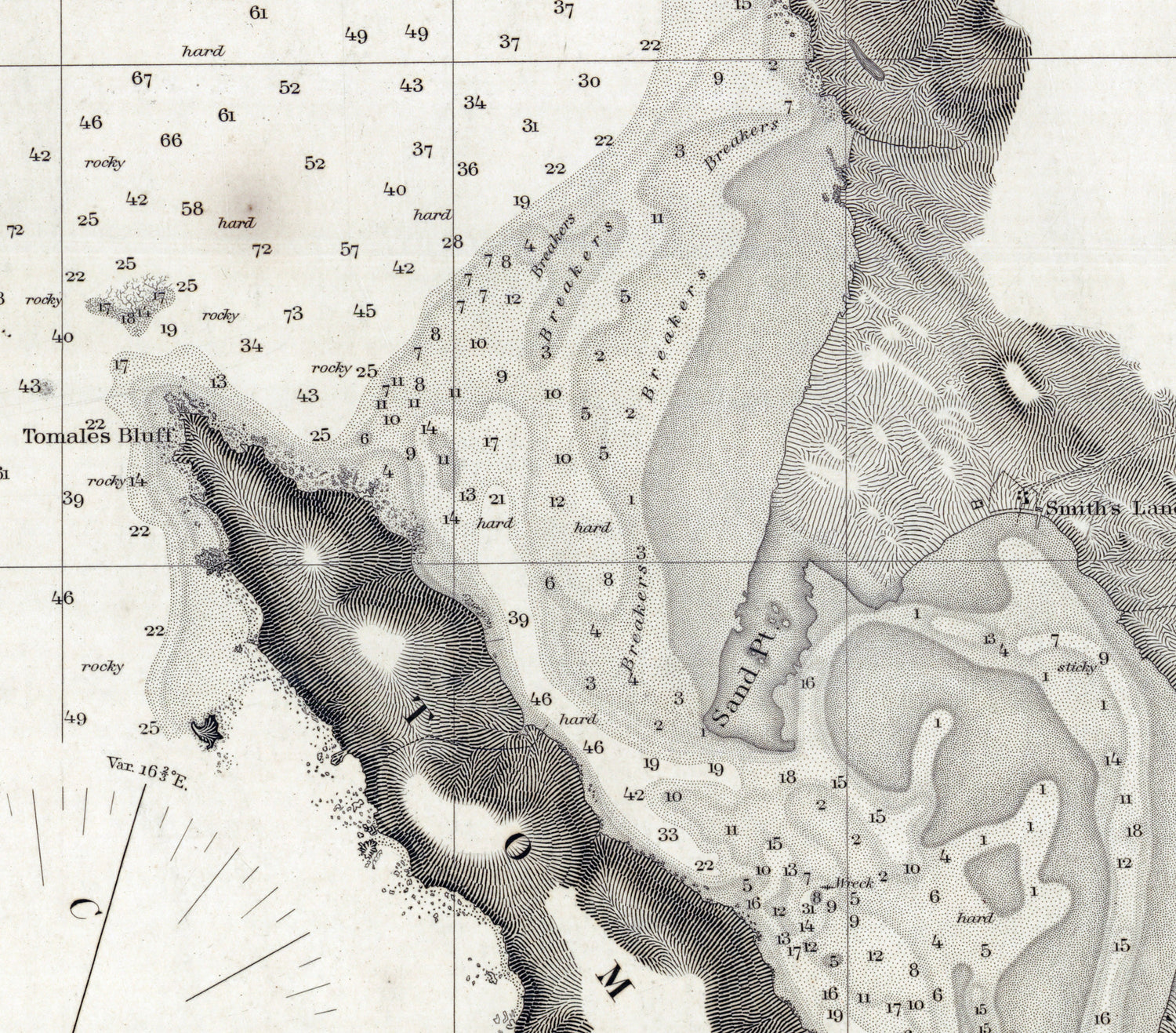 1878 Nautical Chart of Tomales Bay California
