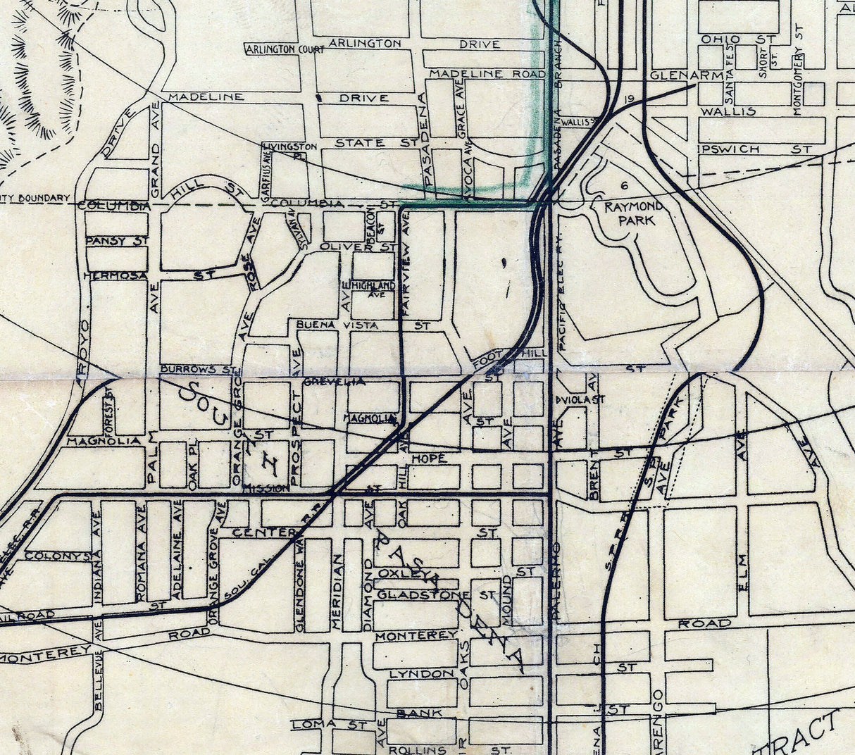 1904 Map of Pasadena California
