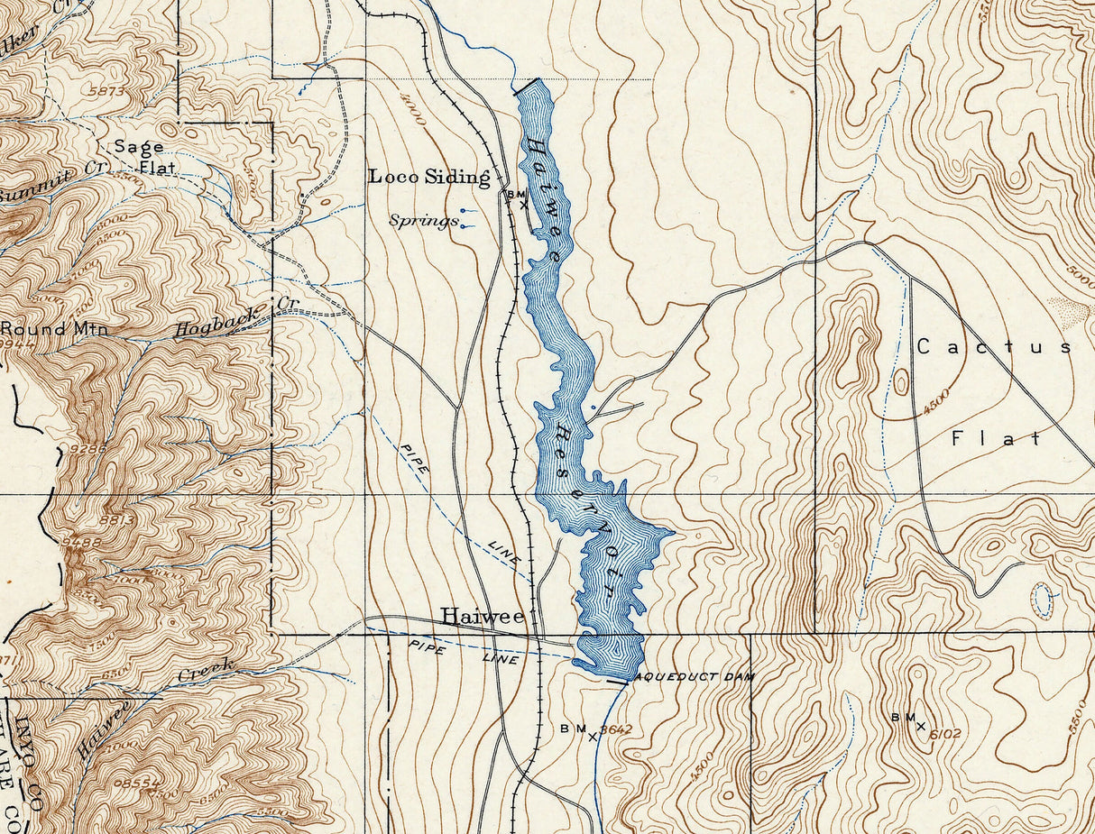 1939 Map of Owens Lake California