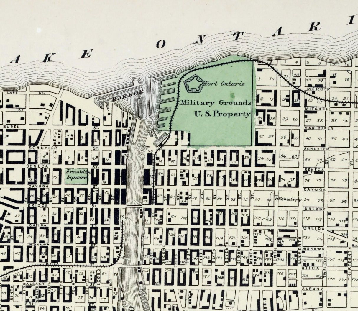 1867 Map of Oswego Oswego County New York