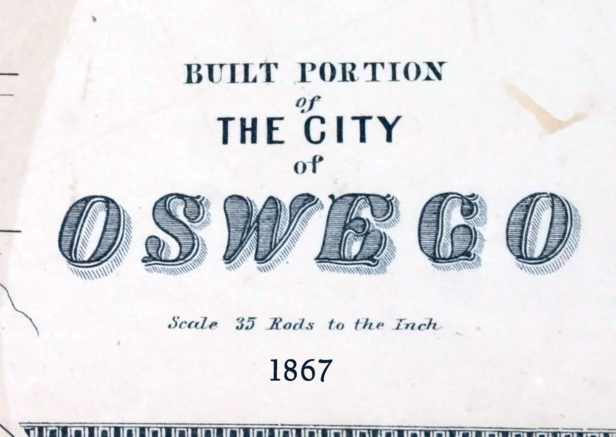 1867 Map of Central Oswego Oswego County New York