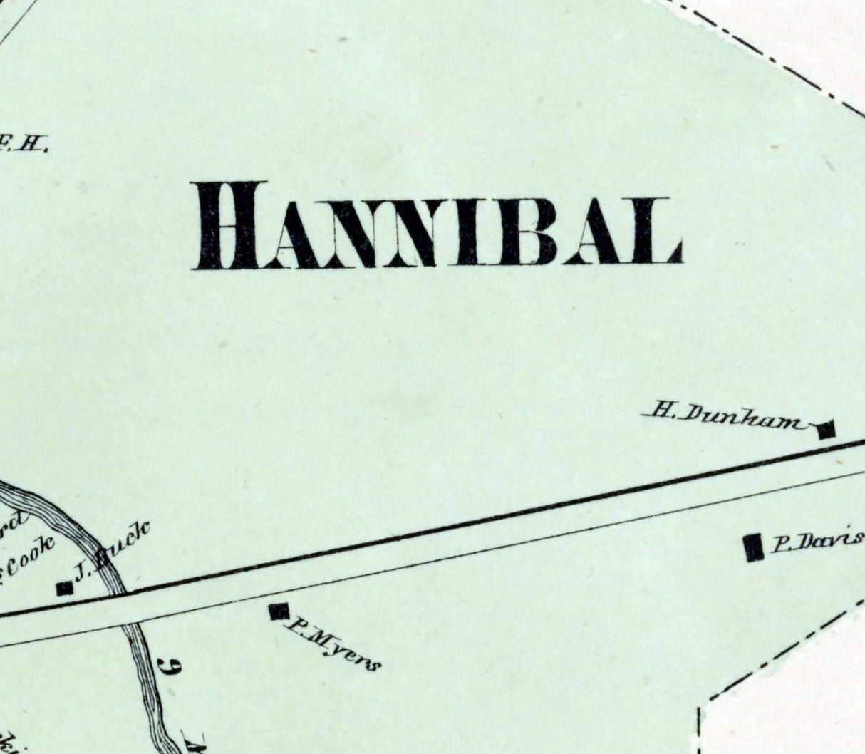 1867 Map of Hannibal Oswego County New York