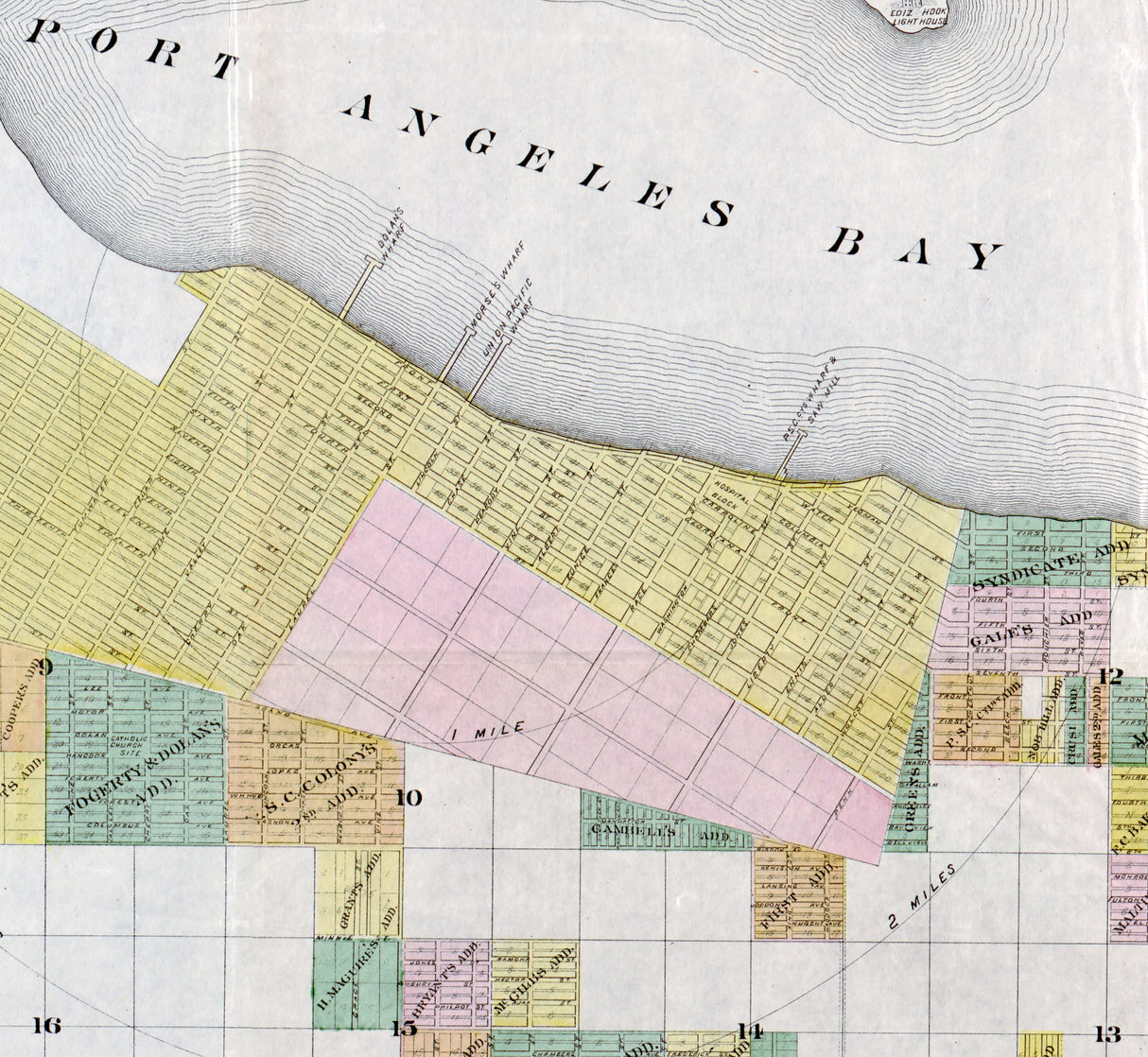 1891 Map of Port Angles Washington