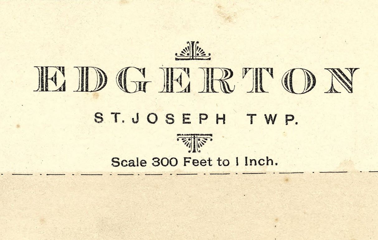 1894 Map of Edgerton Williams County Ohio