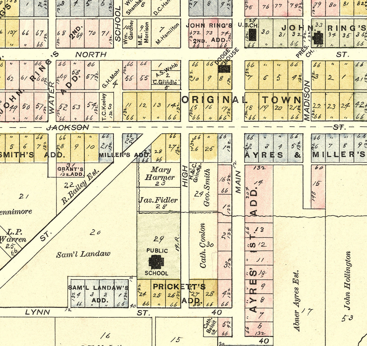1894 Map of West Unity Williams County Ohio