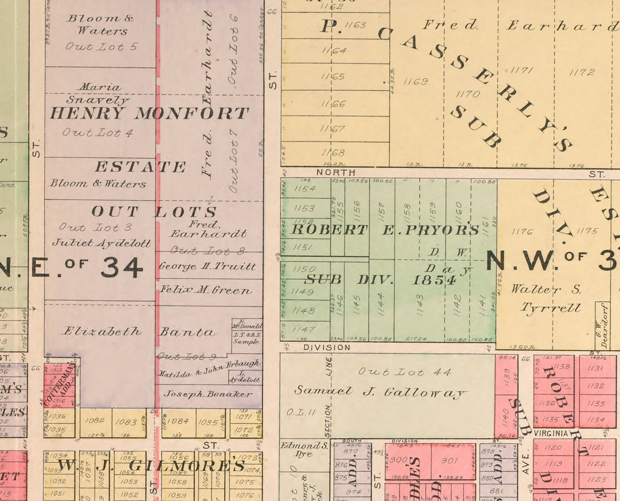 1912 Map of Eaton Preble County Ohio