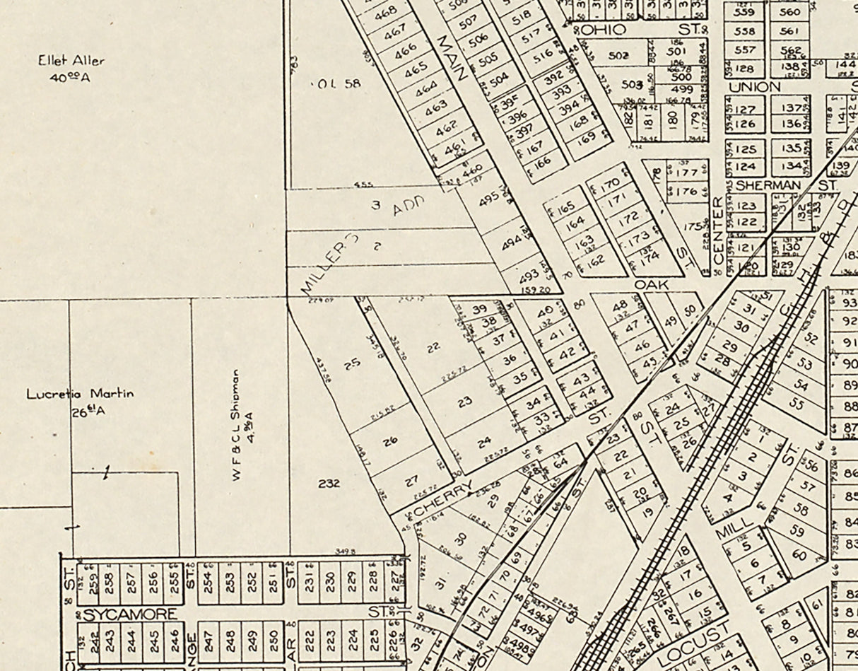 1912 Map of Weston Wood County Ohio
