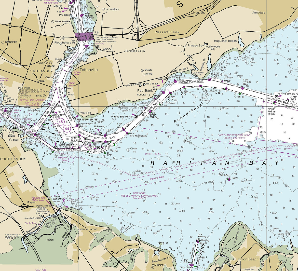 2023 Nautical Chart of New York Harbor