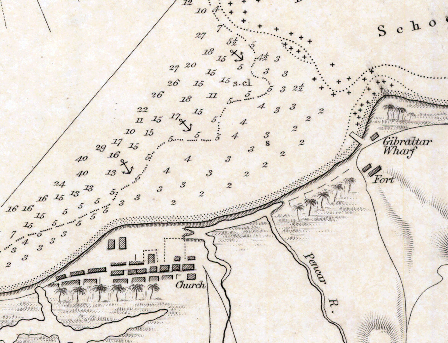 1839 Map of Annatto Bay Jamaica