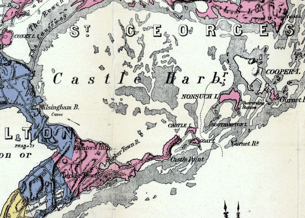 1868 Map of The Bermudas