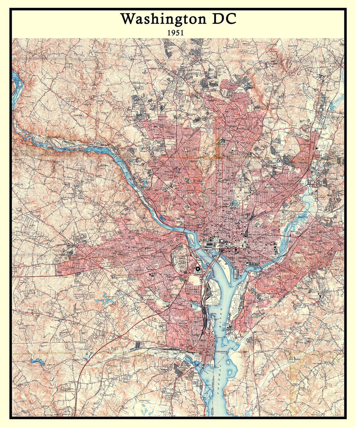 1951 Map of Washington DC