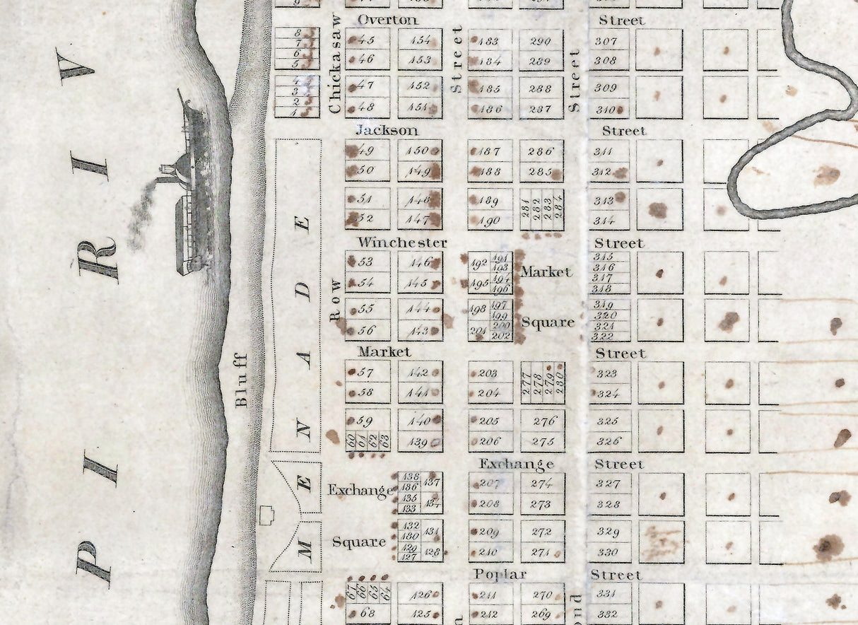 1861 Map of Memphis Tennessee