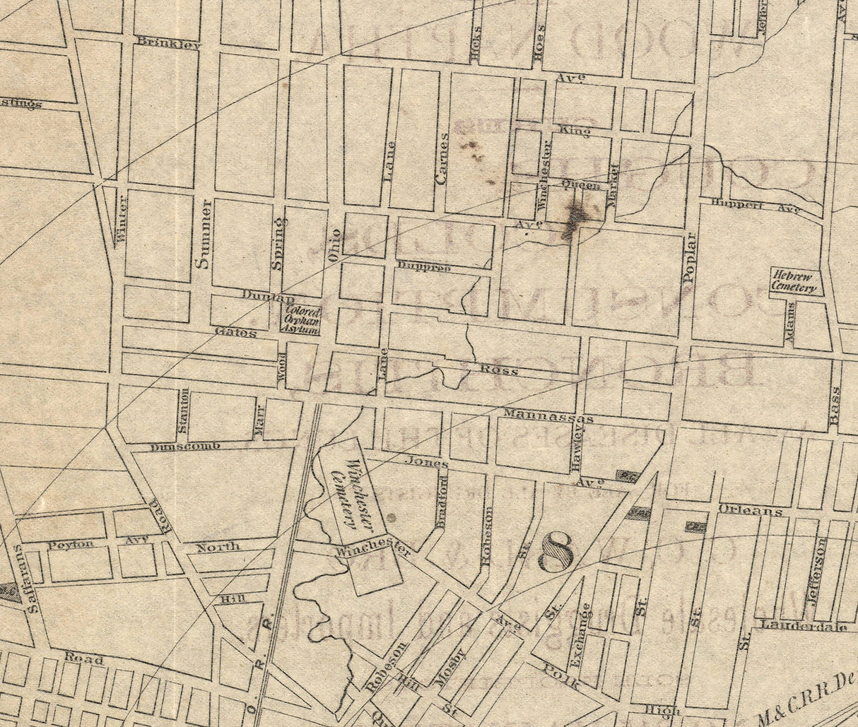 1872 Map of Memphis Tennessee