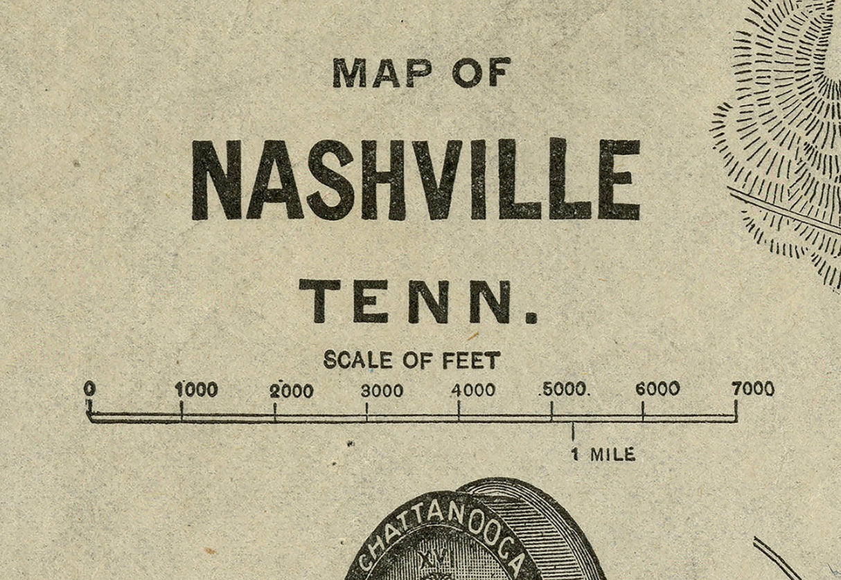 1897 Map of Nashville Tennessee