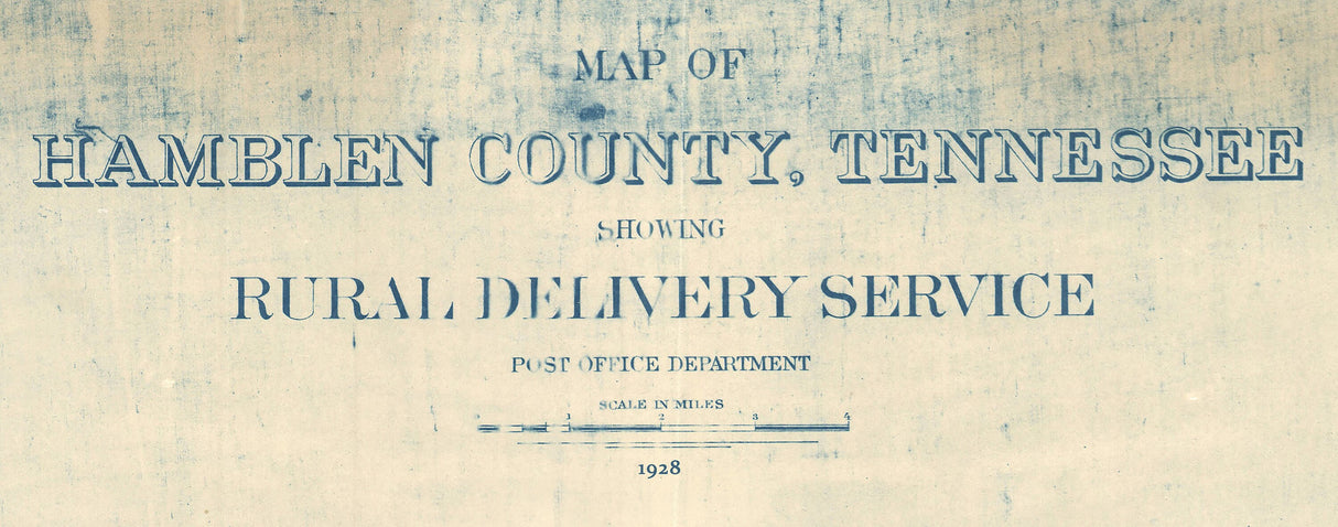 1928 Map of Hamblen County Tennessee
