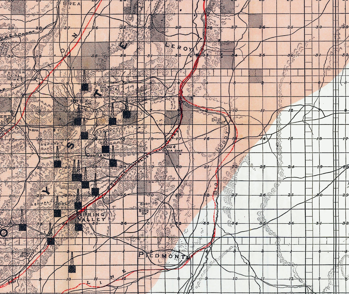 1903 Map of Uinta County Wyoming Oil Fields